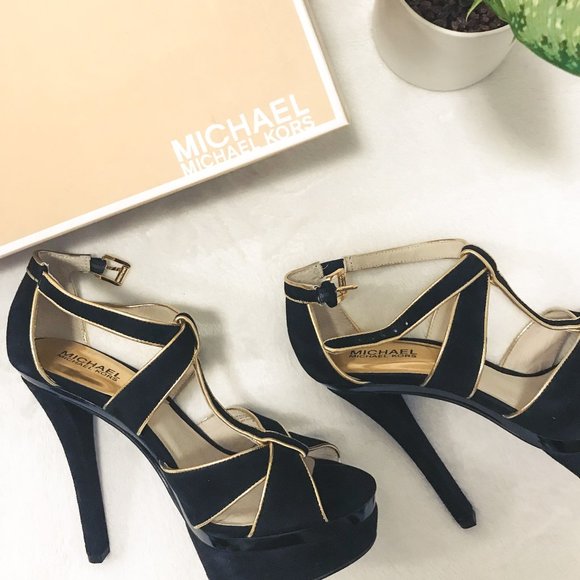 Michael Kors - Gideon T-Strap Heels - Picture 1 of 4